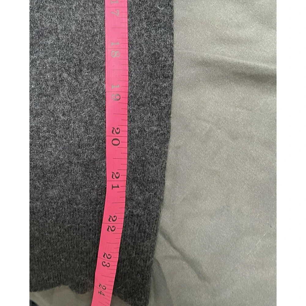 Banana Republic Hoodie Sweater Gray Italian Merino Wool V Neck Pullover - Picture 10 of 10